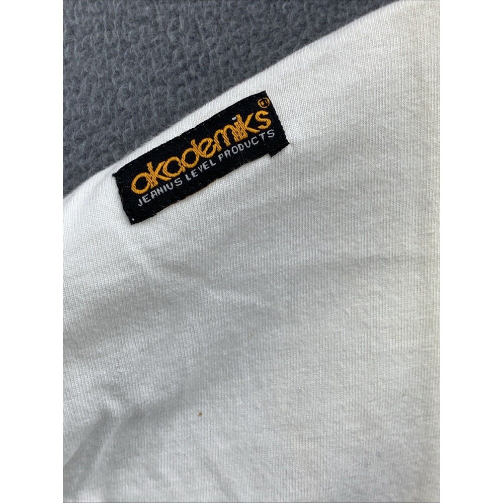 Akademiks Indian Graphic Tee T-Shirt Men's Jeanius Level White Crew Neck XXXL - Picture 8 of 15